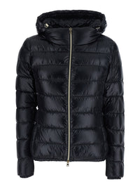 Herno Women 'Giada' Black Down Jacket With Removable Hood In Tech Fabric For Women