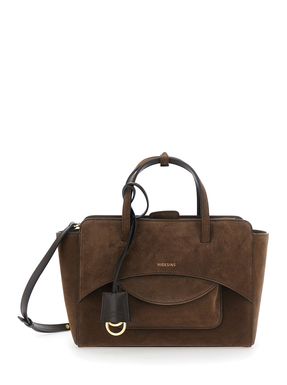 HIDESINS Hidesins Women Brown Medium Handbag With Adjustable Shoulder Strap And Front Pocket In Suede For Women