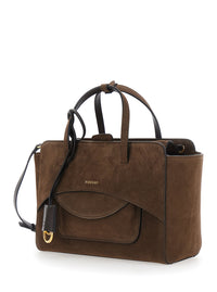 HIDESINS Hidesins Women Brown Medium Handbag With Adjustable Shoulder Strap And Front Pocket In Suede For Women