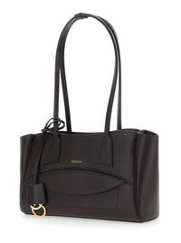 HIDESINS Hidesins Women Brown Small Shoulder Bag With Front Pocket And Logo Lettering In Leather For Women