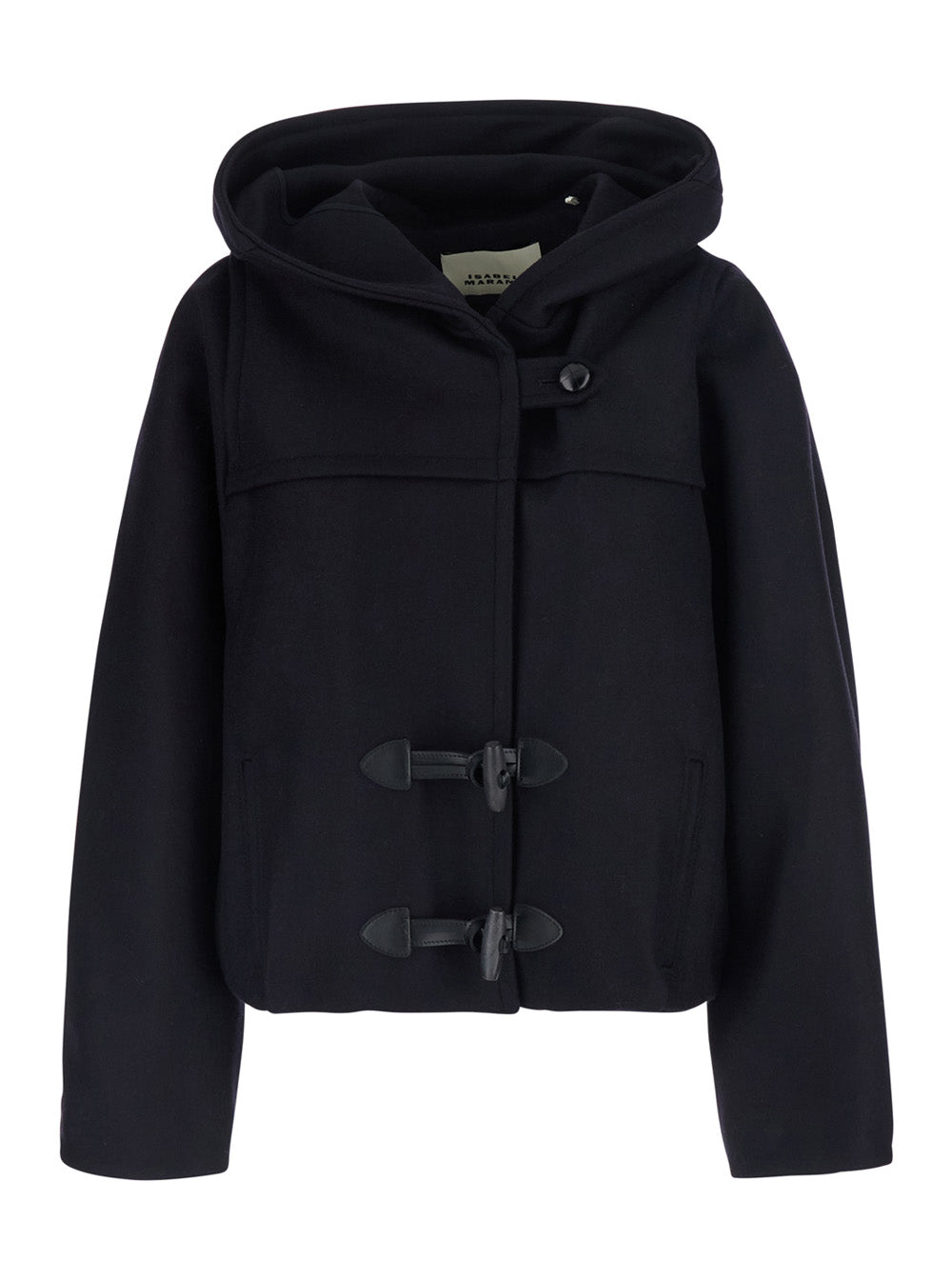 ISABEL MARANT Isabel Marant Women Blue Jacket With Hood And Toggle Closure On The Front In Wool And Cashmere For Women