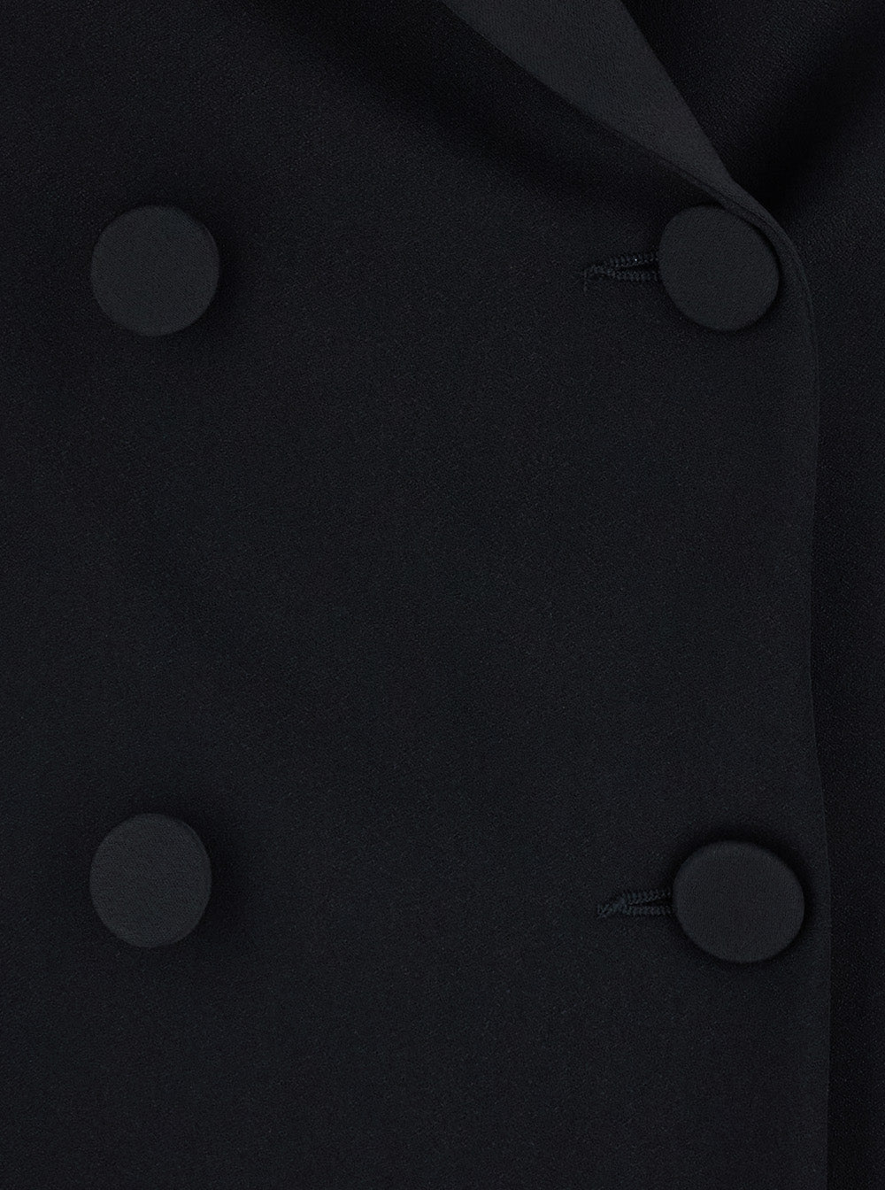 Leplain Women Black Double-Breasted Jacket With Peak Revers In Tech Fabric For Women