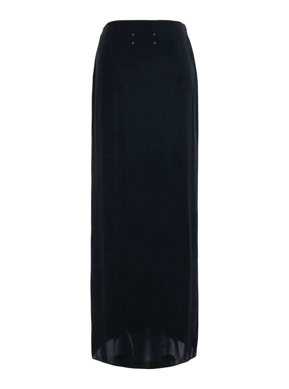 MAISON MARGIELA Maison Margiela Women Black Draped Skirt With Four Stitches Detail On The Back In Silk Blend For Women