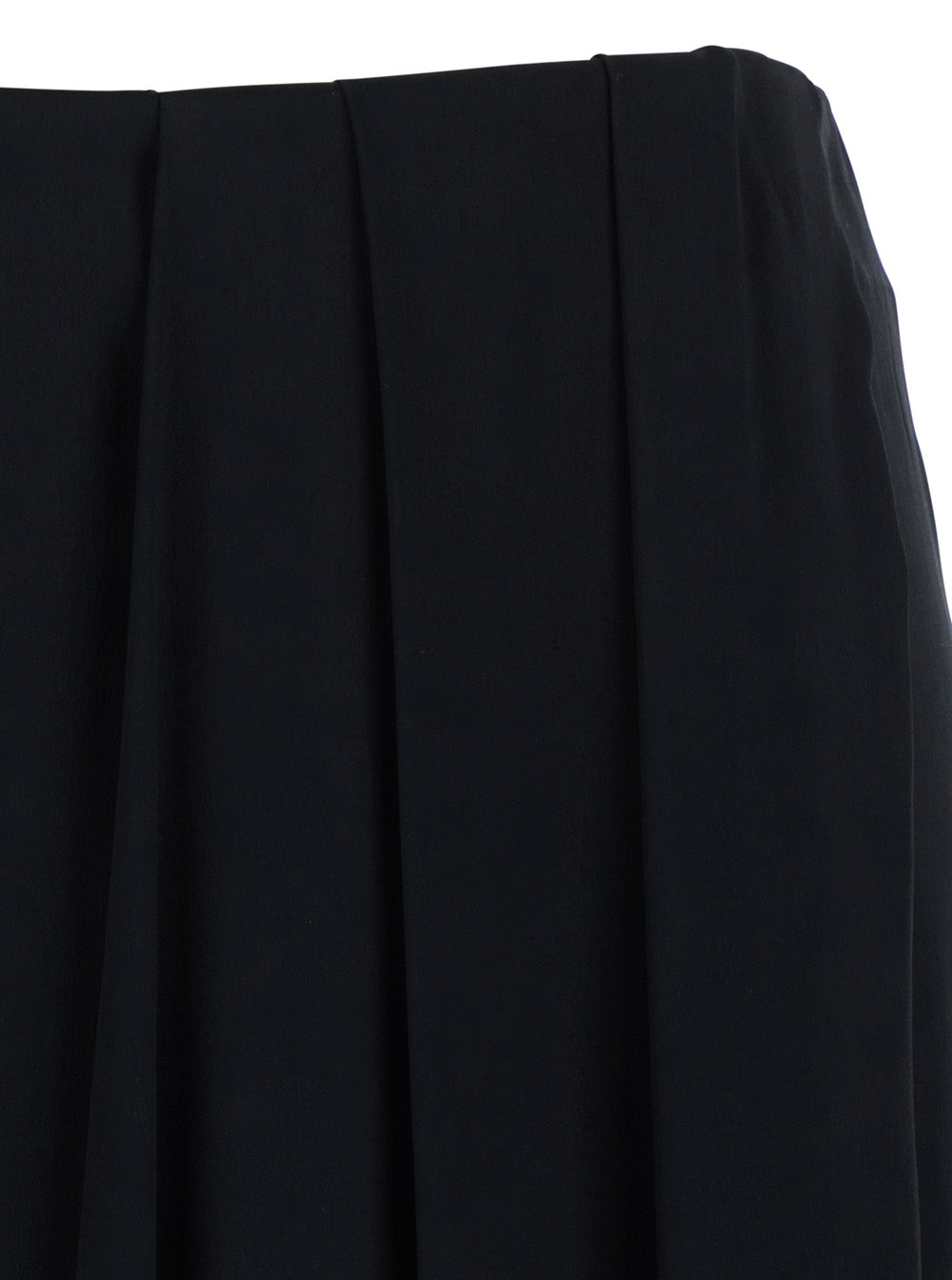 MAISON MARGIELA Maison Margiela Women Black Draped Skirt With Four Stitches Detail On The Back In Silk Blend For Women