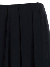 MAISON MARGIELA Maison Margiela Women Black Draped Skirt With Four Stitches Detail On The Back In Silk Blend For Women