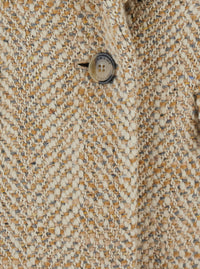 Isabel Marant Etoile Women 'Parly' Beige Single-Breasted Jacket With Notched Revers And Geometric Motif In Blend Wool For Women