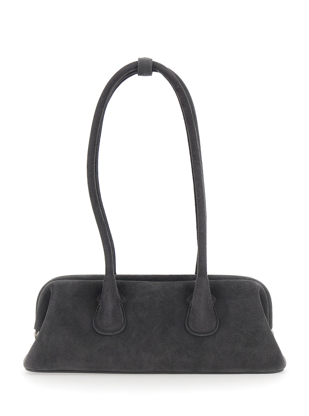 OSOI Osoi Women 'Boat Wide' Brown Mini Shoulder Bag With Two Top Handles In Suede For Women