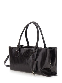 OSOI Osoi Women 'Shell Brot' Brown Shoulder Bag With Adjustable And Removable Strap And Pendant On The Front In Leather For Women