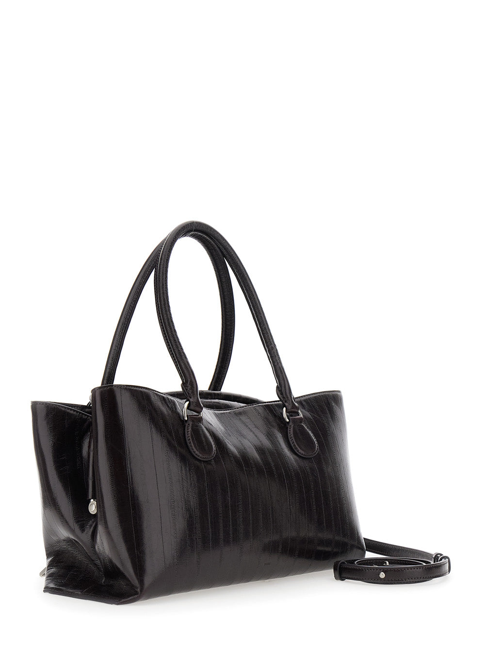 OSOI Osoi Women 'Shell Brot' Brown Shoulder Bag With Adjustable And Removable Strap And Pendant On The Front In Leather For Women