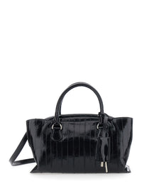 OSOI Osoi Women 'Shell Brot' Black Mini Shoulder Bag With Adjustable And Removable Strap And Pendant On The Front In Leather For Women