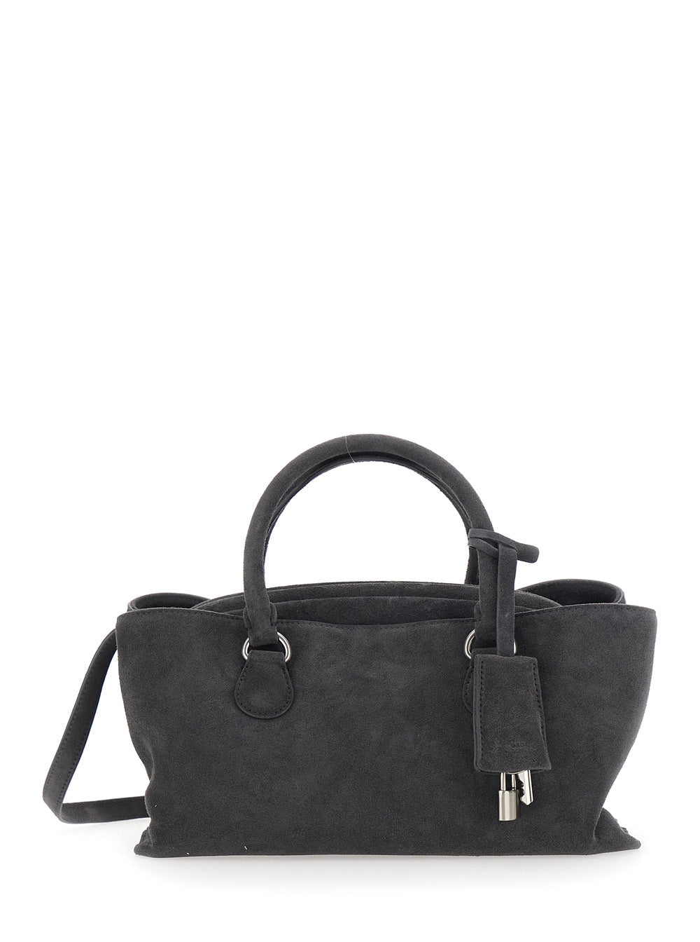 OSOI Osoi Women 'Shell Brot' Brown Mini Shoulder Bag With Adjustable And Removable Strap And Pendant On The Front In Suede For Women
