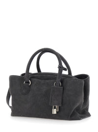 OSOI Osoi Women 'Shell Brot' Brown Mini Shoulder Bag With Adjustable And Removable Strap And Pendant On The Front In Suede For Women