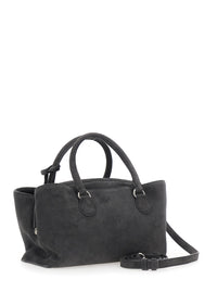 OSOI Osoi Women 'Shell Brot' Brown Mini Shoulder Bag With Adjustable And Removable Strap And Pendant On The Front In Suede For Women