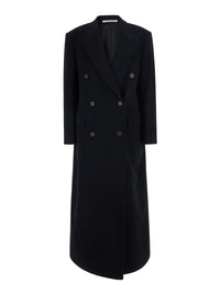 Tagliatore Women Women's Coat With Classic Collar And Button Closure In Black Tech Fabric