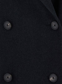 Tagliatore Women Women's Gray Coat In Fabric With Collar And Long Sleeves