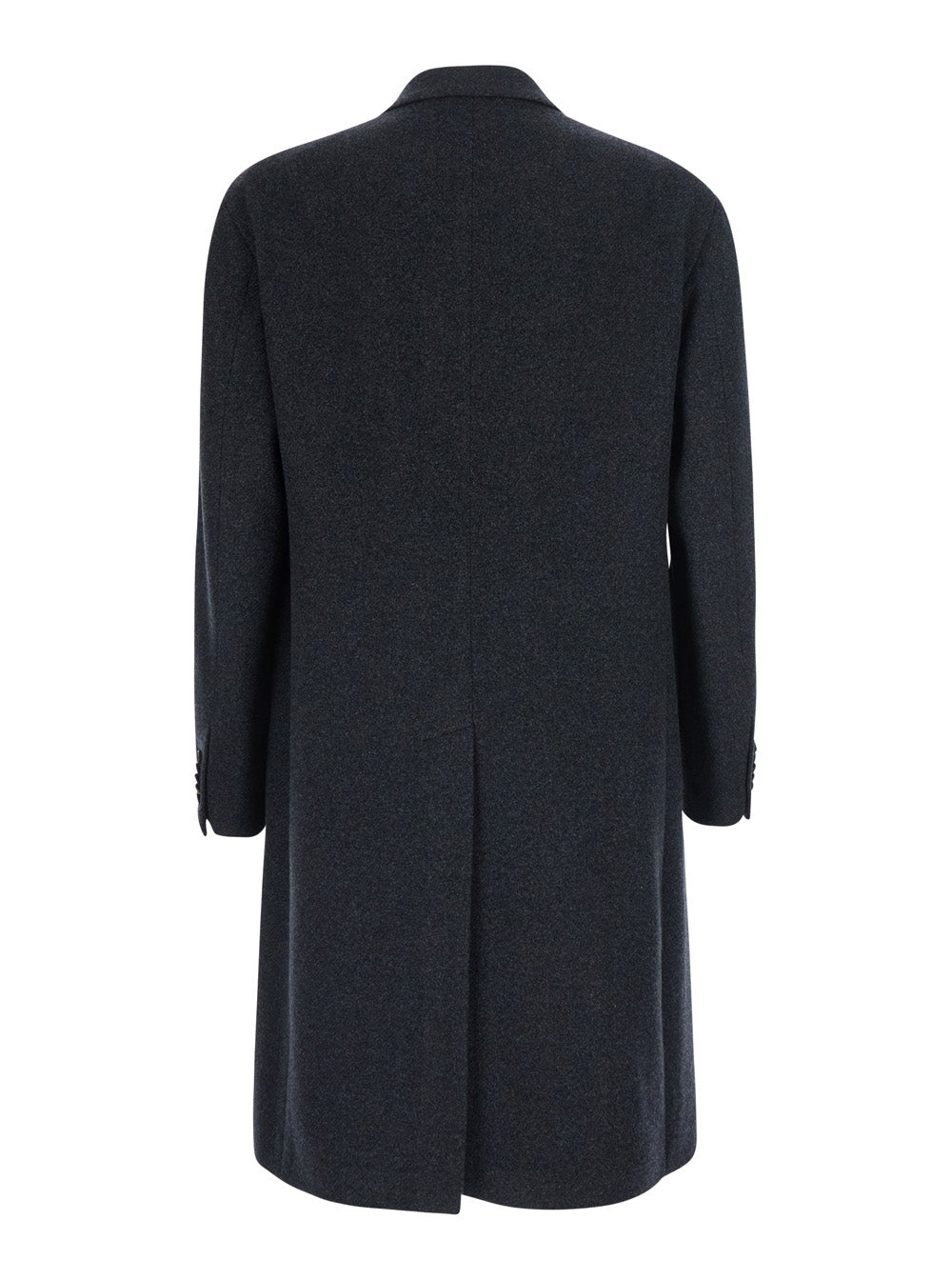 Tagliatore Men Gray Coat With Notched Revers And Button Front Closure In Tech Fabric Men