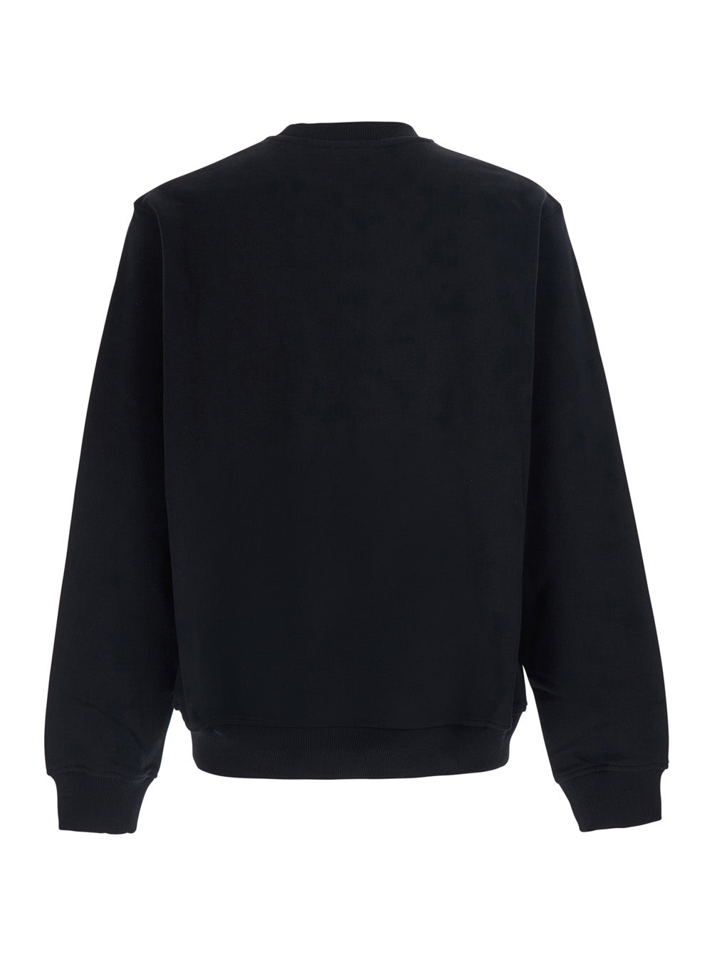 Casablanca Men Black Crewneck Sweatshirt With Logo Print On The Front In Cotton For Men