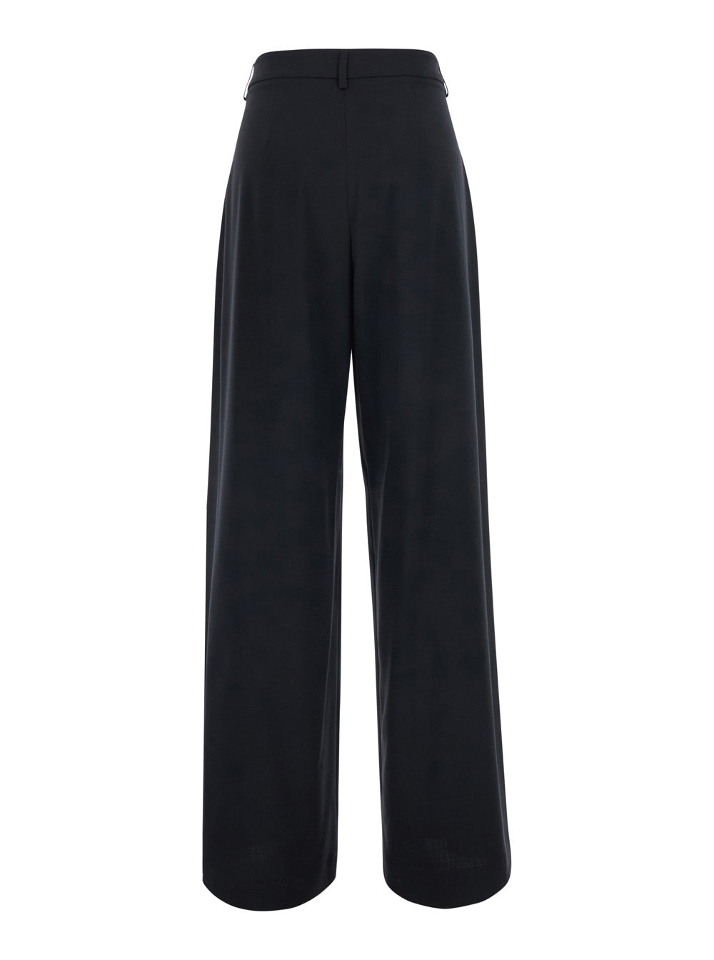 Leplain Women Black Pants With Front Pleats In Wool Blend For Women