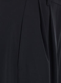 Leplain Women Black Pants With Front Pleats In Wool Blend For Women