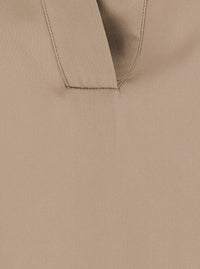 Tom Ford Women Beige Shirt With Wide Collar And V-Neck In Silk For Women