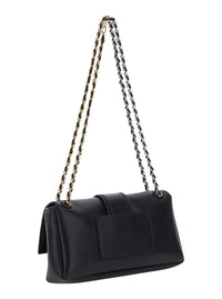 Jacquemus Women Le Bambino Chaine Is A Crossbody Bag In Black Lamb Leather With Unisex Metallic Details