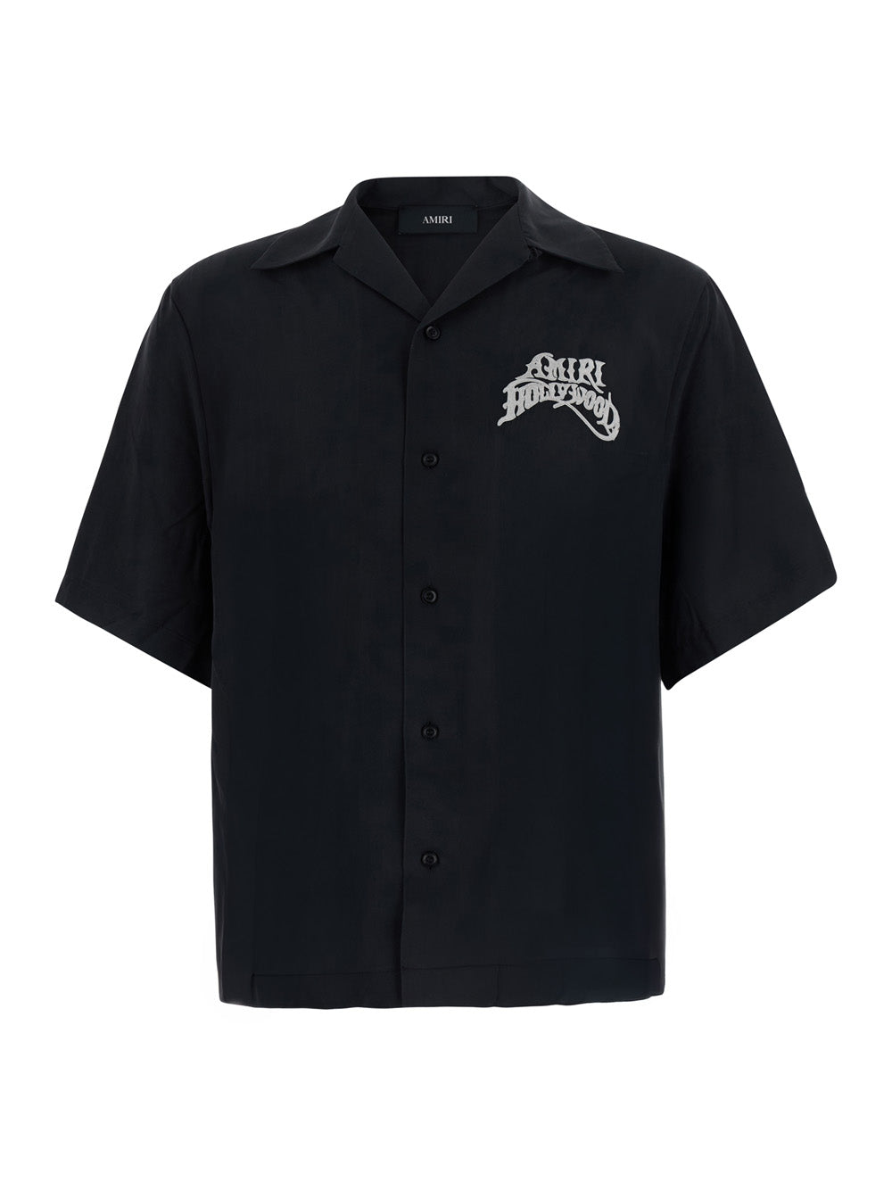 Amiri Men Black Shirt With Logo On The Front And Back In Fabric For Men