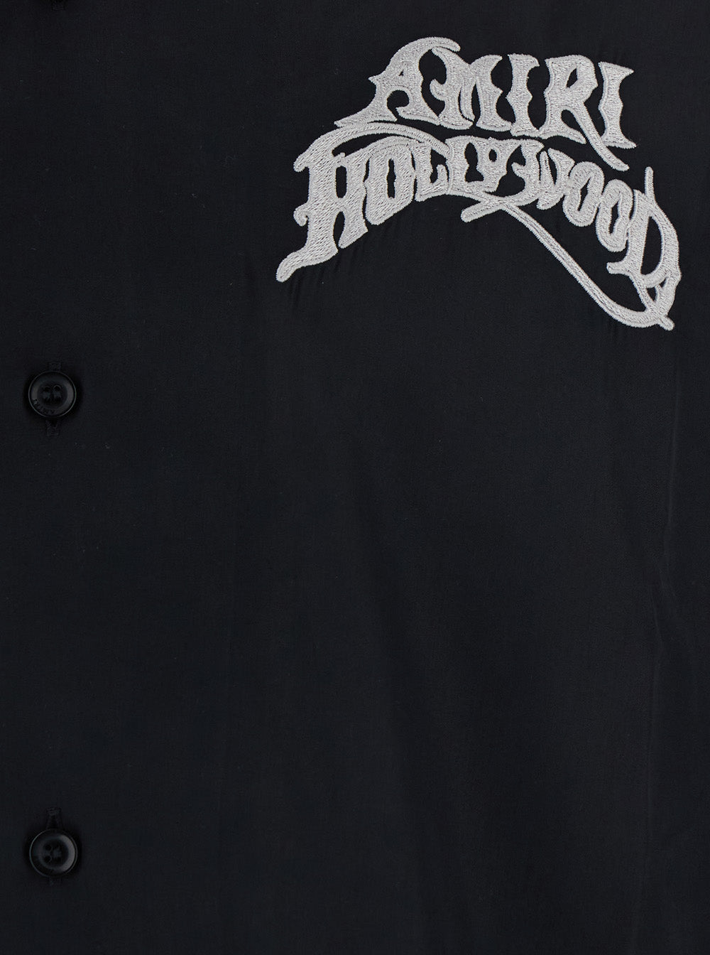 Amiri Men Black Shirt With Logo On The Front And Back In Fabric For Men