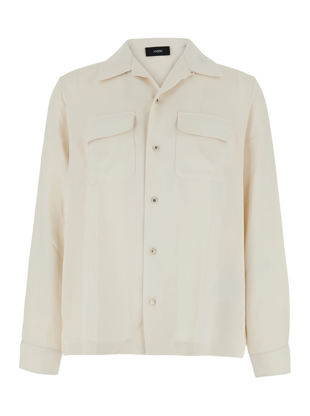 Amiri Men Polar Collar Shirt In White