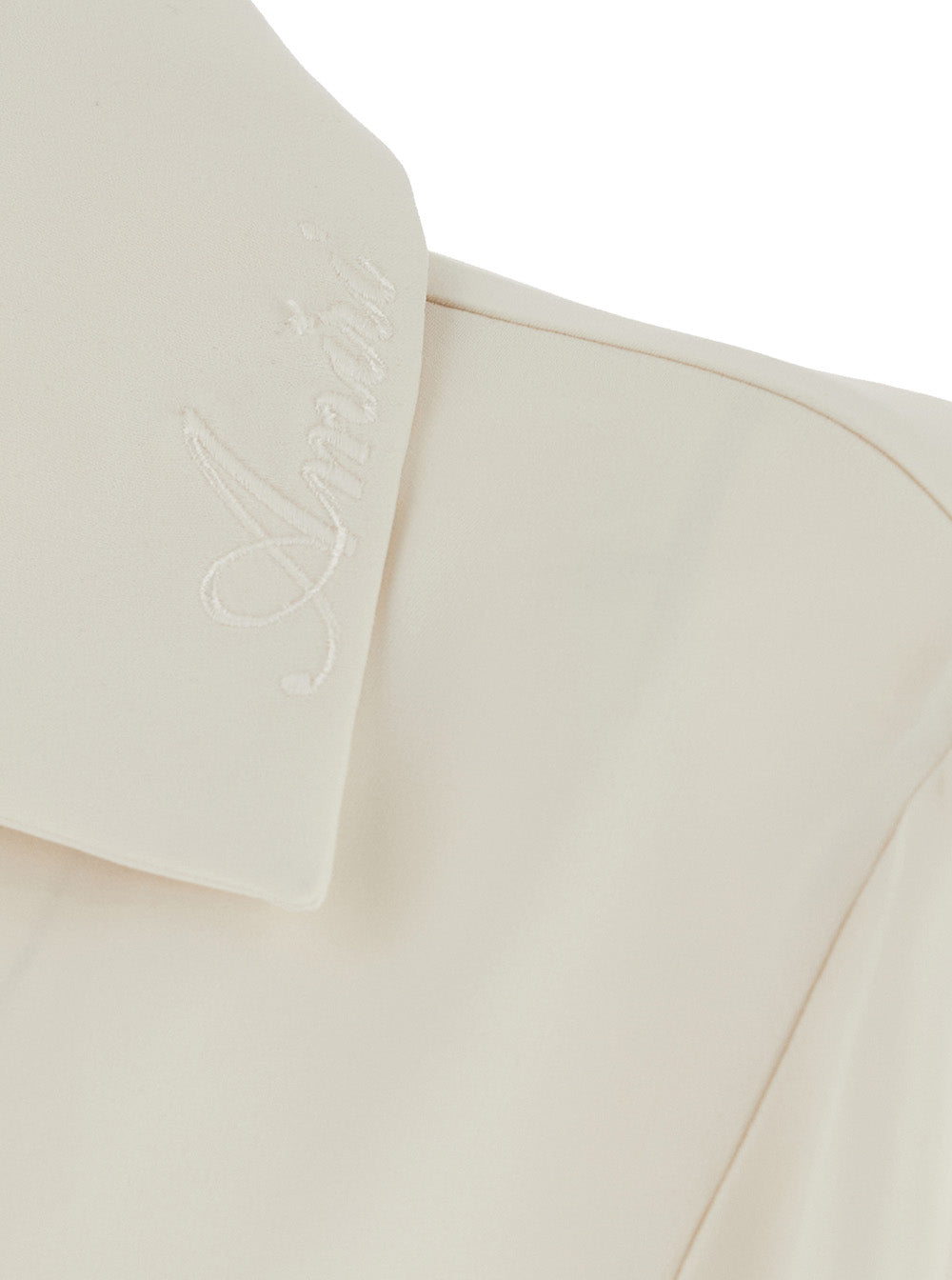 Amiri Men Polar Collar Shirt In White