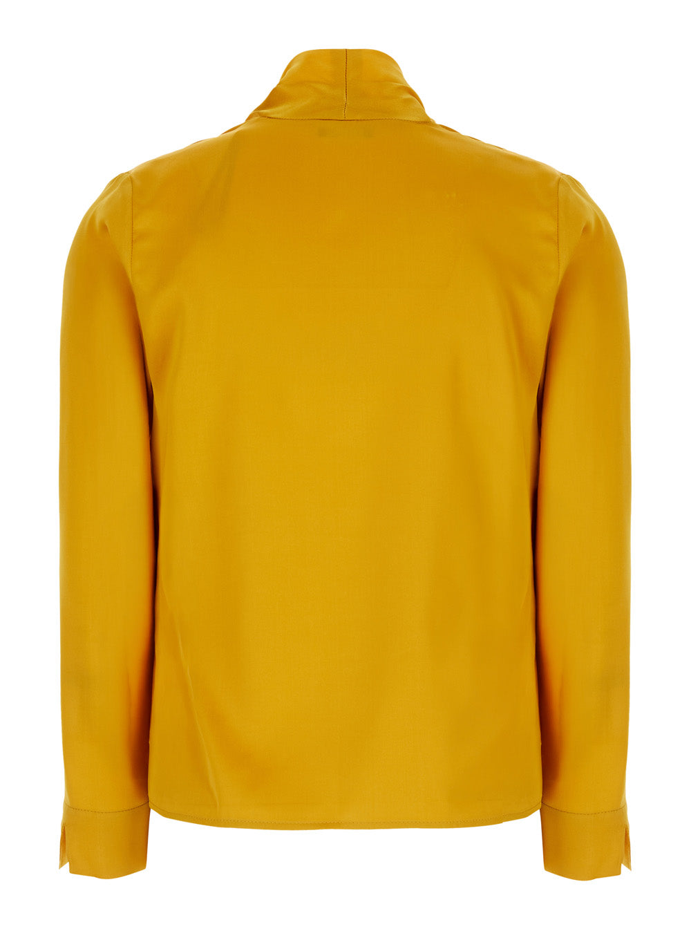 Leplain Women Yellow Blouse With V Neck And Crossover Front In Georgette For Women