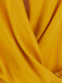 Leplain Women Yellow Blouse With V Neck And Crossover Front In Georgette For Women