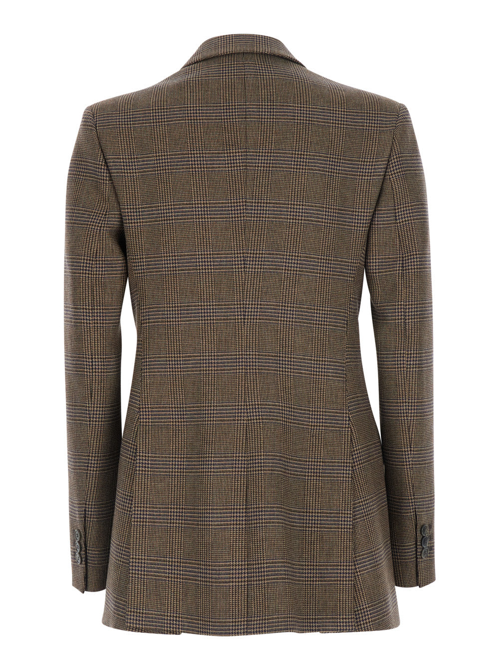 P.A.R.O.S.H. Women Brown Double-Breasted Viscose And Wool Blazer For Women