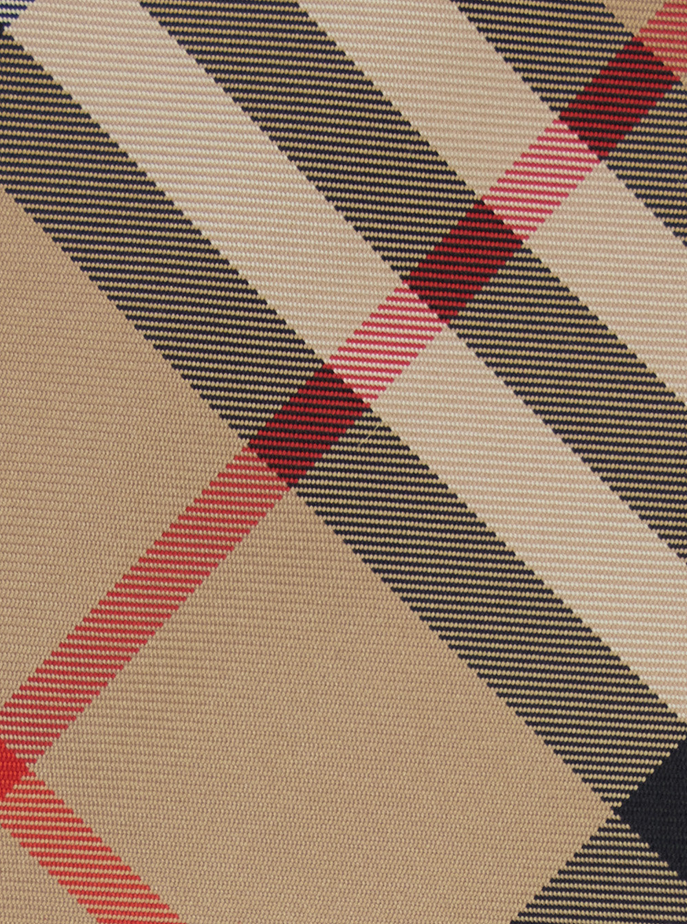 BURBERRY Burberry Men Beige Tie With All-Over Check Motif In Silk For Men