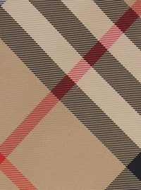 BURBERRY Burberry Men Beige Tie With All-Over Check Motif In Silk For Men