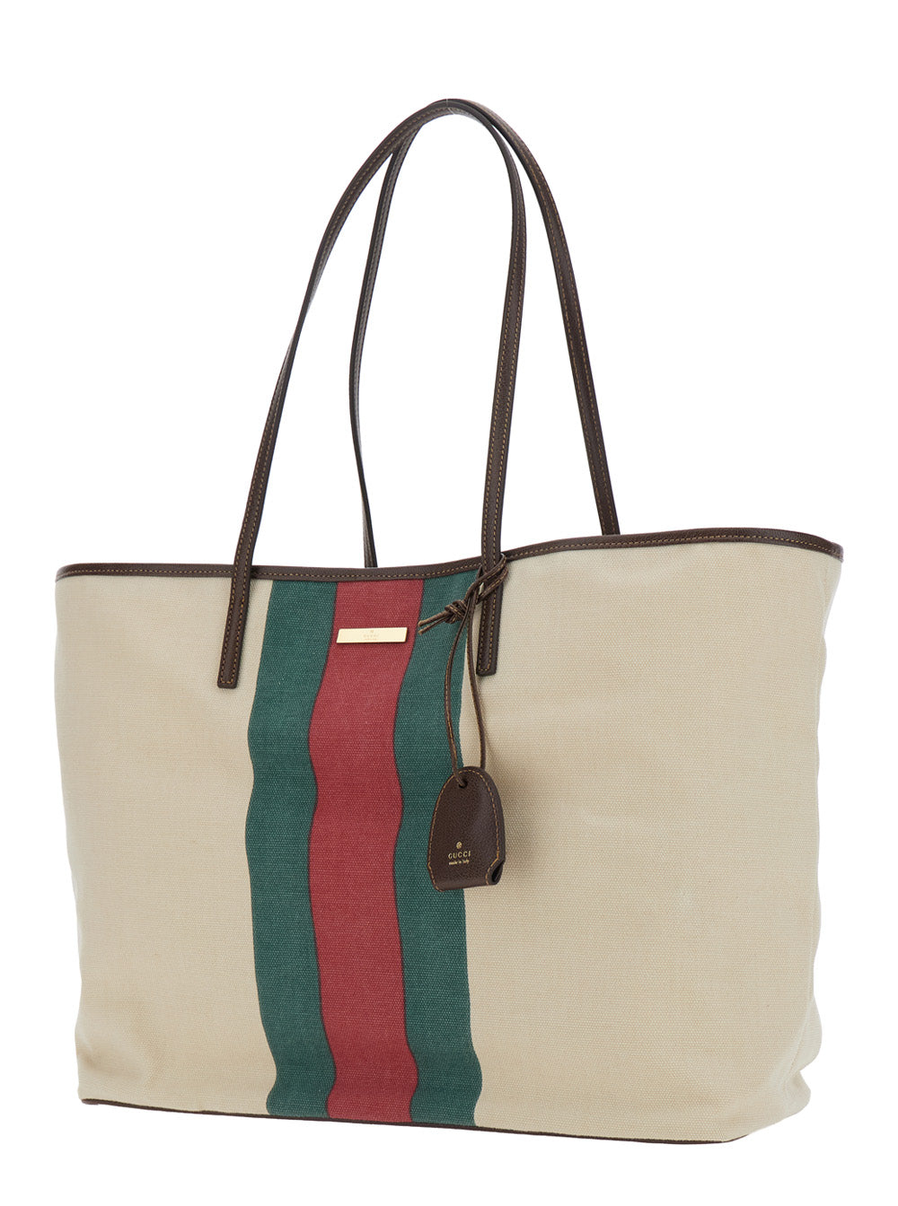 Gucci Women Gucci Summer Large Hbg Canvas Washed Web 120/Joyfull