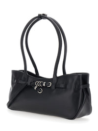 MARGESHERWOOD Margesherwood Women 'Grandma Used' Black Shoulder Bag With Adjustable Strap On The Front In Leather For Women