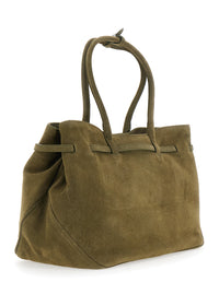 Margesherwood Women 'Grandma Used Large' Green Shoulder Bag With Adjustable Strap On The Front In Suede For Women