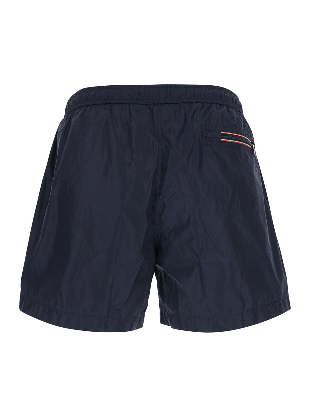 Moncler Men Blue Swim Shorts With Elasticated Waist And Logo Patch On The Front In Tech Fabricc For Men
