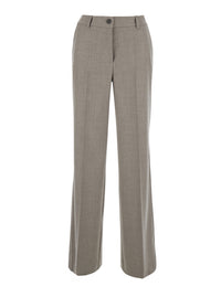 P.A.R.O.S.H. Women Beige Pants With Belt Loops In Blend Wool For Women