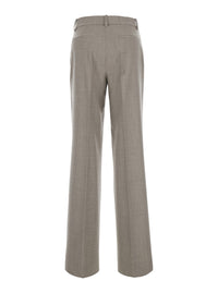 P.A.R.O.S.H. Women Beige Pants With Belt Loops In Blend Wool For Women