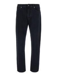Stone Island Men Black Slim Jeans With Logo Patch On The Back In Denim For Men