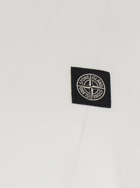 Stone Island Men White Crew Neck T-Shirt With Logo Patch On The Front In Cotton For Men