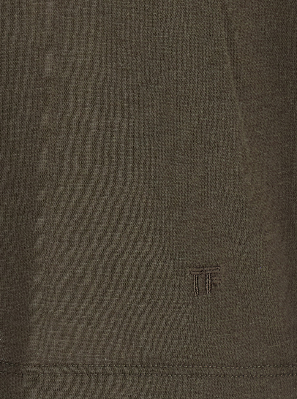 Tom Ford Men Brown Long Sleeve T-Shirt With Logo On The Front In Blend Cotton Men