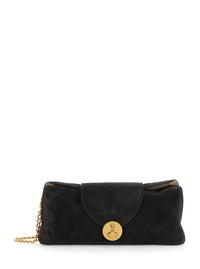 VERSACE Versace Women Brown Shoulder Bag With Medusa Head On The Front In Suede For Women