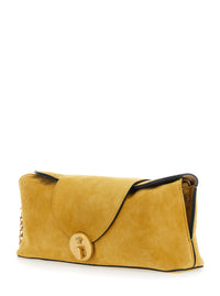 VERSACE Versace Women Yellow Shoulder Bag With Medusa Head On The Front In Suede For Women