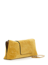 VERSACE Versace Women Yellow Shoulder Bag With Medusa Head On The Front In Suede For Women