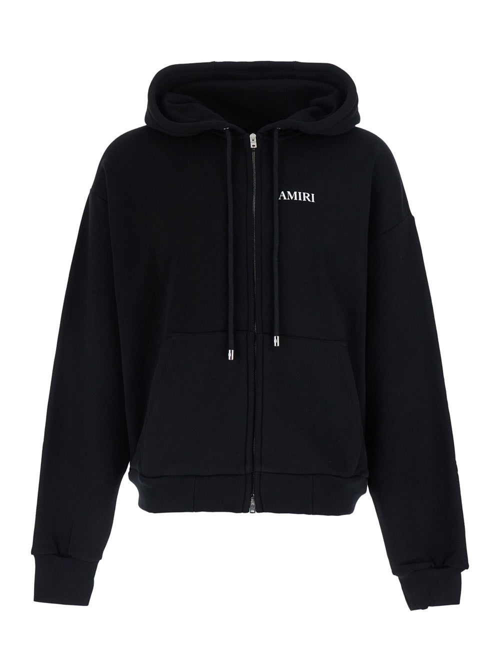 Amiri Men Black Hooded Sweatshirt With Logo On The Front In Cotton For Men