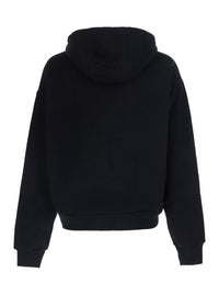 Amiri Men Black Hooded Sweatshirt With Logo On The Front In Cotton For Men