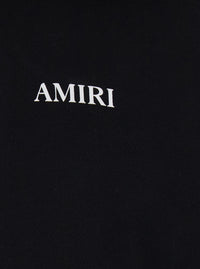 Amiri Men Black Hooded Sweatshirt With Logo On The Front In Cotton For Men