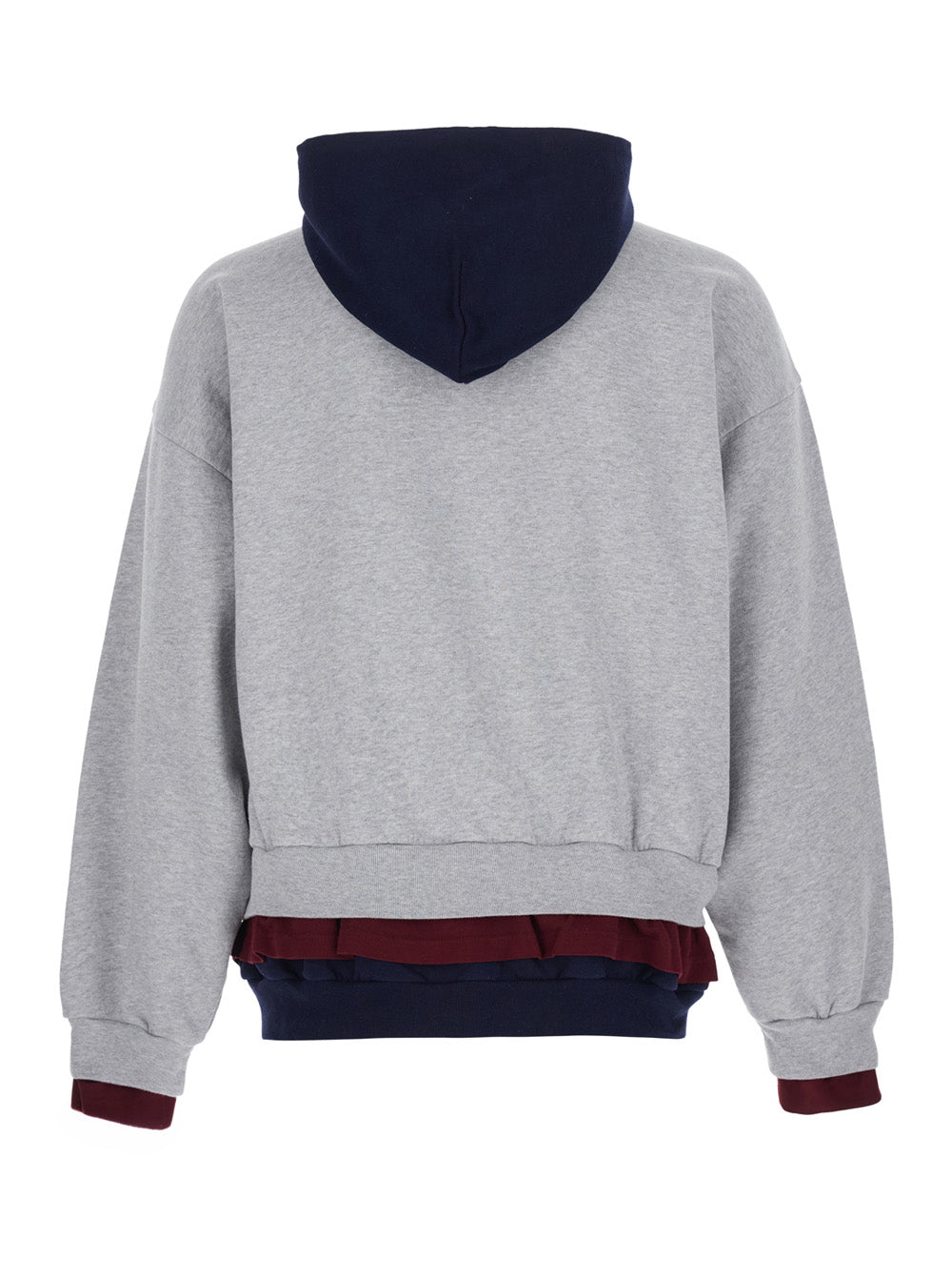 Balenciaga Men Grey Hoodie With Embossed Logo On The Front In Cotton Blend Men
